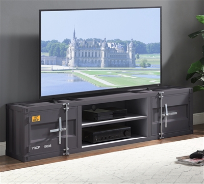 Cargo 73 Inch TV Console in Gunmetal Finish by Acme - 91885