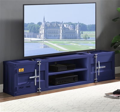 Cargo 73 Inch TV Console in Blue Finish by Acme - 91890