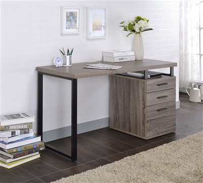 Coy Executive Home Office Desk in Gray Oak Finish by Acme - 92390