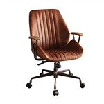 Hamilton Office Chair in Cocoa Top Grain Leather Finish by Acme - 92413