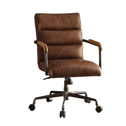 Harith Executive Office Chair in Retro Brown Top Grain Leather Finish by Acme - 92414