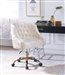 Levian Office Chair in Vintage Cream Velvet & Gold Finish by Acme - 92517