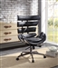 Megan Office Chair in Vintage Black Top Grain Leather & Aluminum Finish by Acme - 92552