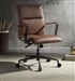Indra Office Chair in Vintage Chocolate Top Grain Leather Finish by Acme - 92568