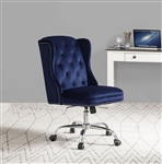 Jamesia Office Chair in Midnight Blue Velvet Finish by Acme - 92665