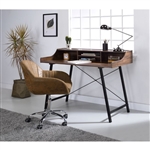 Sange Executive Home Office Desk in Walnut & Black Finish by Acme - 92680