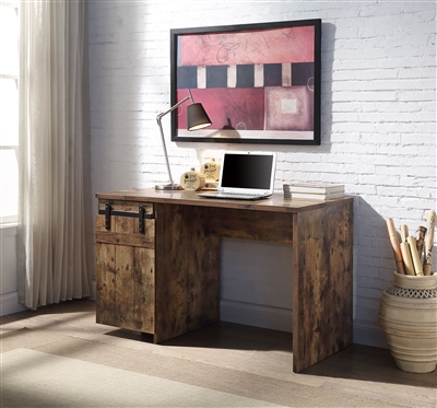 Bellarose Executive Home Office Desk in Rustic Oak Finish by Acme - 92705