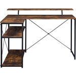Drebo Executive Home Office Desk in Weathered Oak & Black Finish by Acme - 92755