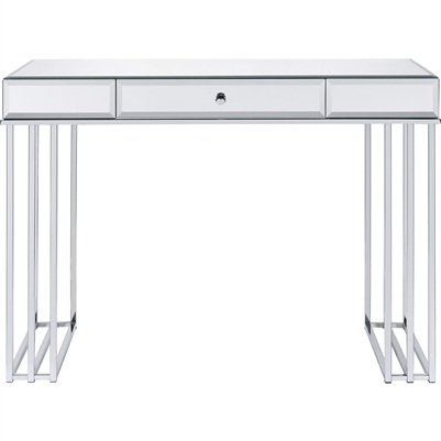 Critter Executive Home Office Desk in Mirrored & Chrome Finish by Acme - 92979