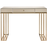 Critter Executive Home Office Desk in Smoky Mirrored & Champagne Finish by Acme - 92981