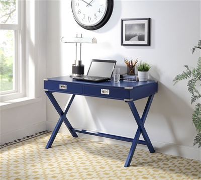 Amenia Executive Home Office Desk in Navy Blue Finish by Acme - 93008