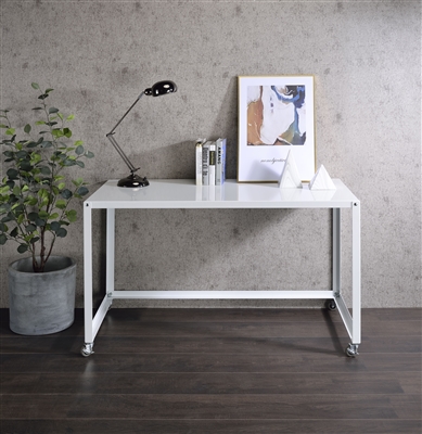Arcano Executive Home Office Desk in White Finish by Acme - 93065