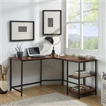 Taurus Executive Home Office Desk in Rustic Oak & Black Finish by Acme - 93080