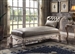 Dresden Chaise in PU & Vintage Bone White Finish by Acme - 96275