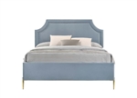 Milla Bed in Light Blue Velvet Finish by Acme - BD01181Q