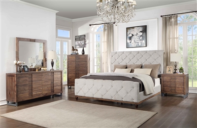 Andria 6 Piece Bedroom Set in Reclaimed Oak Finish by Acme - BD01291