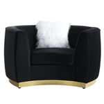 Achelle Chair in Black Velvet Finish by Acme - LV01047