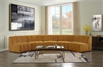 Felicia 5 Piece Sectional in Yellow Velvet Finish by Acme - LV01068-SEC-5PC