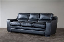 Diplomat Modern Black 2pc Sofa Set by Baxton Studio - BAX-9692