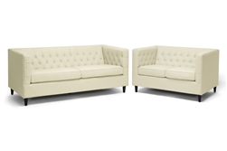 Darrow Modern Leather 2-peice Sofa Set by Baxton Studio - BAX-BH-63802
