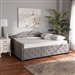 Becker Daybed in Grey Fabric Finish by Baxton Studio - BAX-Becker-Grey-Daybed-Queen