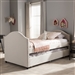 Alessia Daybed with Trundle in Beige Fabric Finish by Baxton Studio - BAX-CF8751-Beige-Day Bed