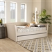 Delora Daybed with Trundle in Beige Fabric Finish by Baxton Studio - BAX-CF9044-Beige-Daybed-Q/T