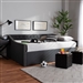 Haylie Daybed in Dark Grey Fabric Finish by Baxton Studio - BAX-CF9046-B-Charcoal-Daybed-Q