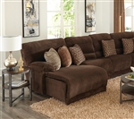Burbank 3 Piece Power Reclining Sectional in Chocolate Fabric by Catnapper - 281-CH-3P
