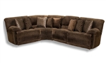 Burbank 4 Piece Power Reclining Sectional in Chocolate Fabric by Catnapper - 281-CH-4P