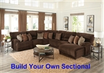 Burbank BUILD YOUR OWN Reclining Sectional in Chocolate Fabric by Catnapper - 281-CH-BYO