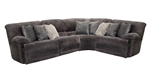 Burbank 4 Piece Reclining Sectional in Smoke Fabric by Catnapper - 281-S-04