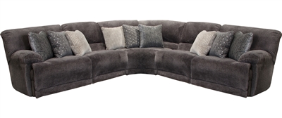 Burbank 5 Piece Power Reclining Sectional in Smoke Fabric by Catnapper - 281-S-5P