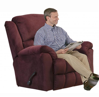 Bingham Rocker Recliner with Deluxe Heat and Massage in Cinnabar Fabric by Catnapper - 42112-CB