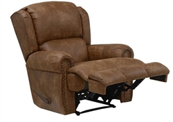 Dempsey Lay Flat Recliner in Chestnut Leather by Catnapper - 4736-7-C