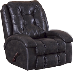 Howell Swivel Glider Recliner in Coal Leather Like Fabric by Catnapper - 4746-5-C