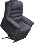 Soother Power Lift Full Lay-Out Chaise Recliner with Heat and Massage in Smoke Fabric by Catnapper - 4825-G