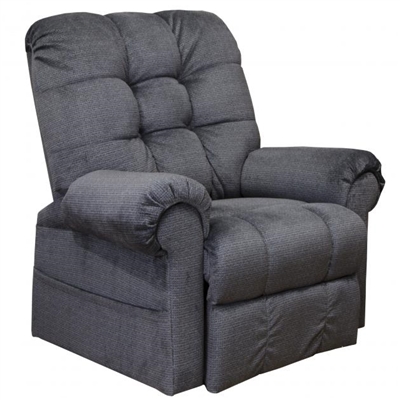 Omni Power Lift Full Lay-Out Chaise Recliner in Ink Chenille by Catnapper - 4827-BP