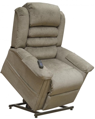 Invincible Power Lift Full Lay-Out Chaise Recliner in Bamboo LiveSmart Performance Fabric by Catnapper - 4832-CB