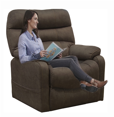 Buckley Power Lift Recliner in Chocolate Fabric by Catnapper - 4864-CH