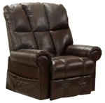 Stallworth POWER Lift Full Lay Out Chaise Recliner in Godiva Leather by Catnapper - 4898-G