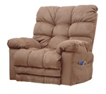 Magnum Heat/Massage Chaise Rocker Recliner in Saddle Fabric by Catnapper - 54689-2-SD