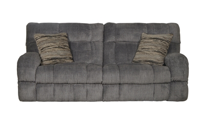 Ashland Power Lay Flat Reclining Sofa in Granite Fabric by Catnapper - 63591-G