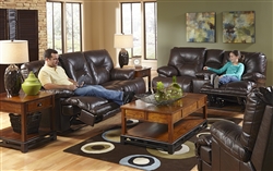Mercury POWER Leather 3 Piece Lay Flat Reclining Sectional by Catnapper - 643345-3
