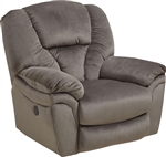 Drew POWER Lay Flat Recliner in Granite Fabric by Catnapper - 64613-7-G
