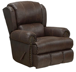Dempsey POWER Lay Flat Recliner in Sable Leather by Catnapper - 64736-7-S
