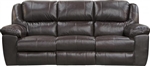 Transformer II Power Ultimate Sofa with 3 Recliners and Drop Down Table in Chocolate Leather by Catnapper - 649145-CH