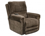 Warner Power Headrest Power Lumbar Power Lift Chair Lay Flat Recliner with Dual Motor and Extended Ottoman in Tiger's Eye Fabric by Catnapper - 764862-T