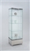 Glass Curio w/Steel Base in Steel Finish by Chintaly - CHI-6628-CUR-STL