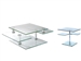 8052-OCC 2 Piece Occasional Table Set with Clear Glass Coffee Table by Chintaly - CHI-8052-OCC-SET